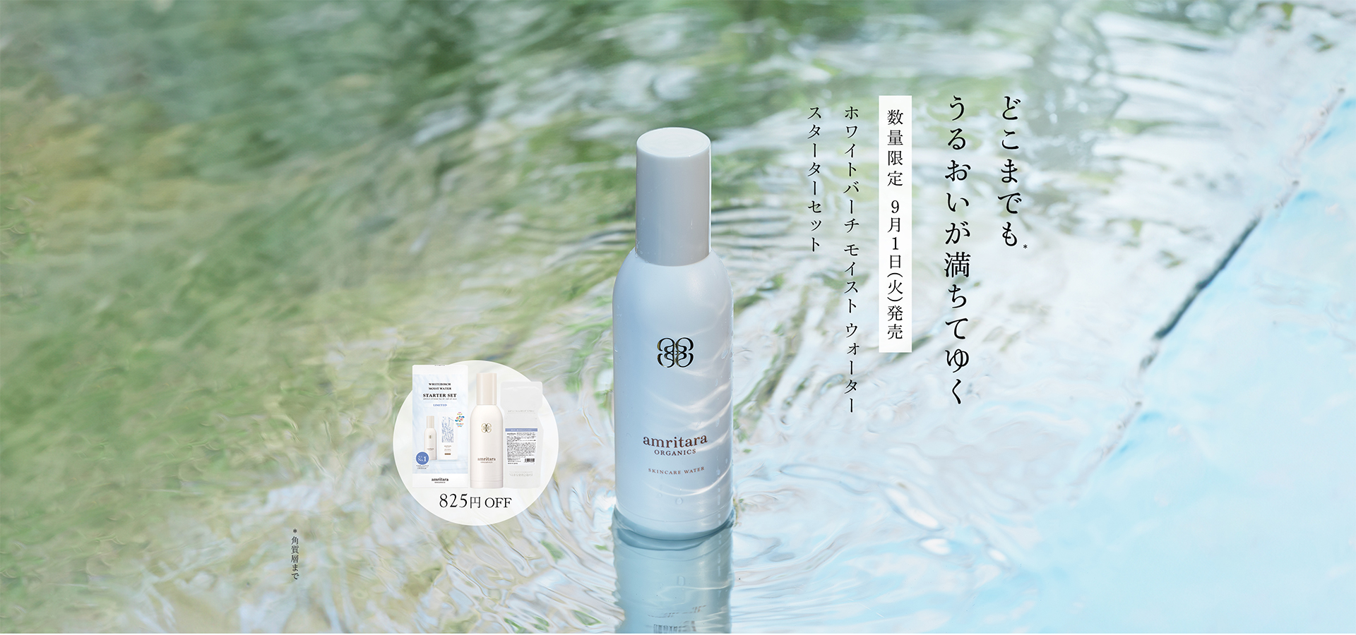 新品未開封　【amritara】ホワイトバーチ モイスト ウォーター　2袋 ホワイトバーチモイストウォーター特設サイト｜国産オーガニックコスメ