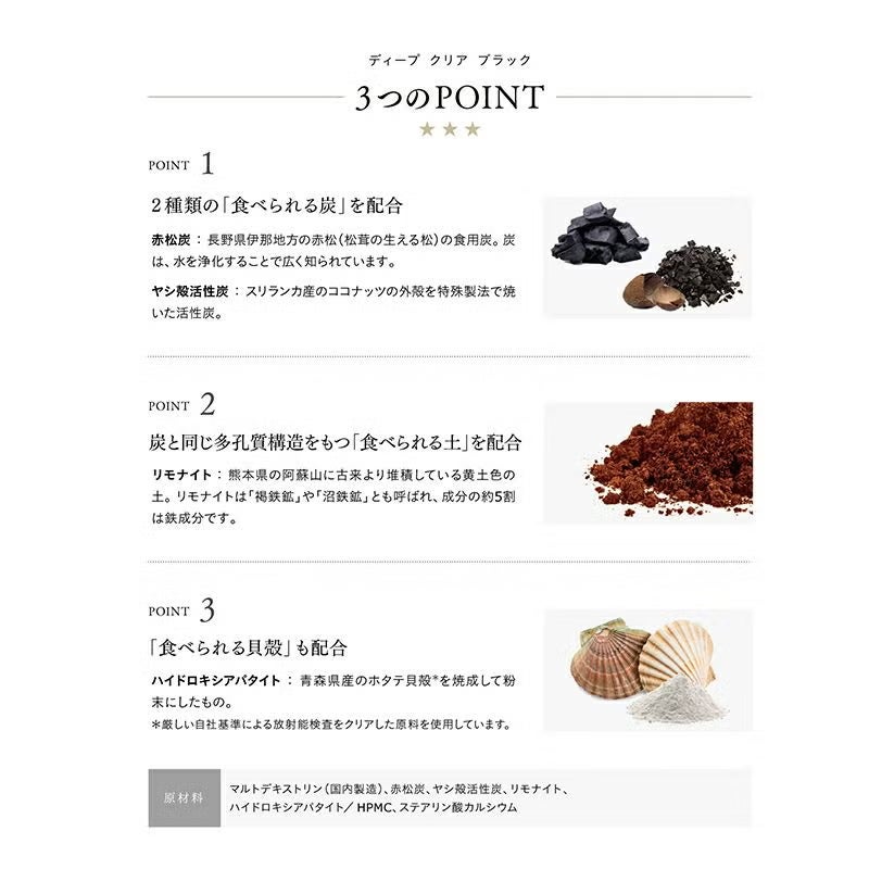 【30%OFF】ディープ クリア ブラック 60粒